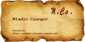 Mladin Csongor névjegykártya